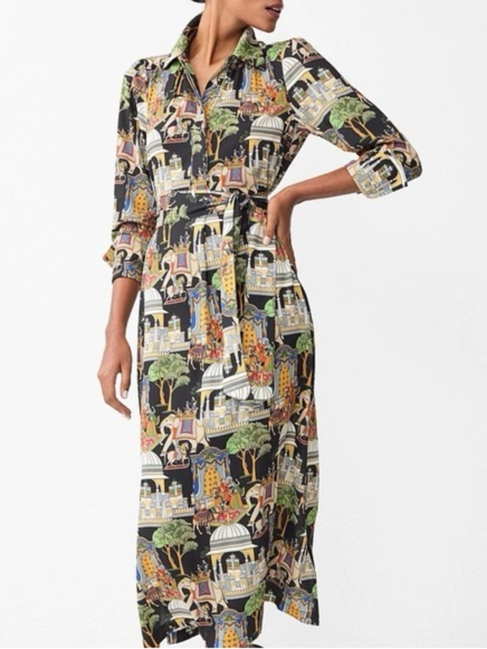 J McLaughlin Limited Edition Belle Palace Print Dress